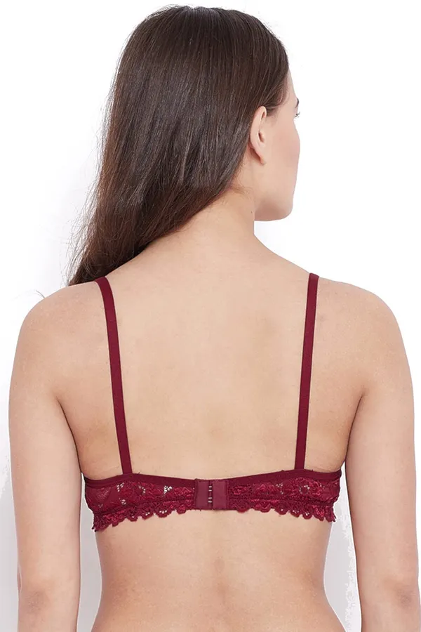 Maroon_Strechable_Floral_Lace_Non_Padded_Bra_For_Women