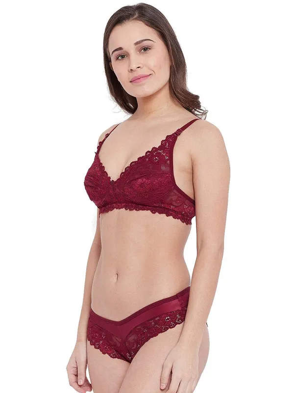 Maroon_Lycra_Lace_Wedding_Bra_Panty_Set_For_Women