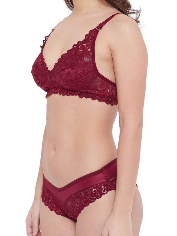 Maroon_Lycra_Lace_Wedding_Bra_Panty_Set_For_Women