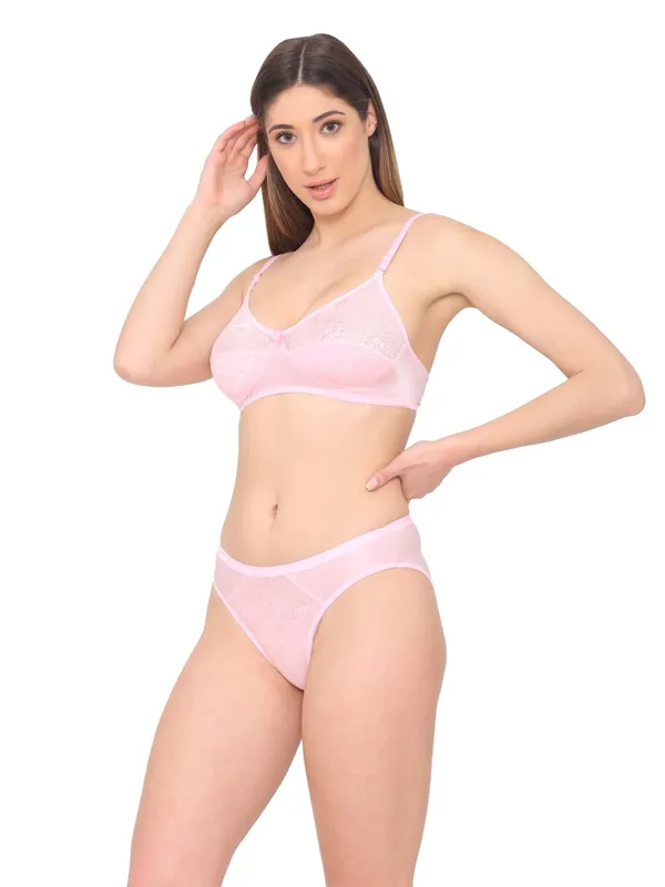 Pink_Lycra_Non_Padded_Wedding_Bra_Panty_Set_For_Women