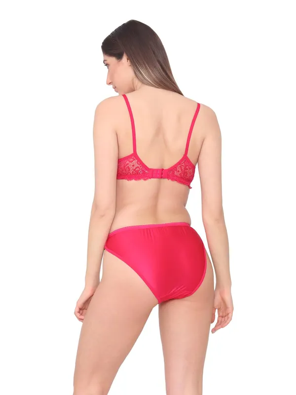 Magenta_Nylon_Wedding_Bra_Panty_Set_For_Women