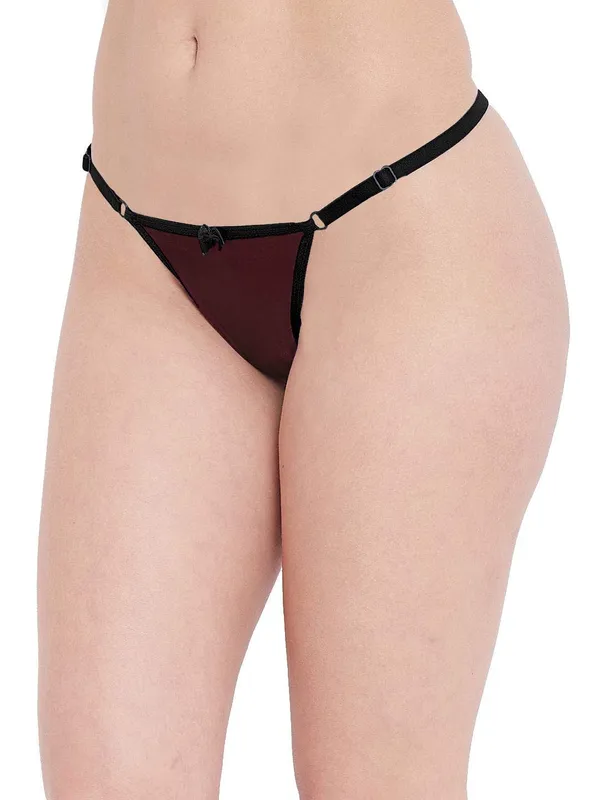 Maroon_Color_Block_Adjustable_Waist_Thong_Panty_For_Women