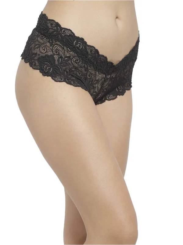 Black_Lycra_Chee_Lace_Bii_Brief_Panty_For_Women
