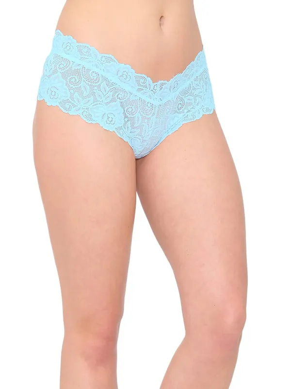 SkyBlue_Lycra_Chee_Lace_Bii_Brief_Panty_For_Women