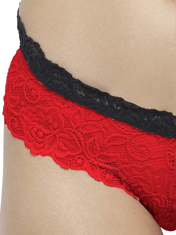 Red_Strechable_Chee_Lace_Bii_Brief_Panty_For_Women