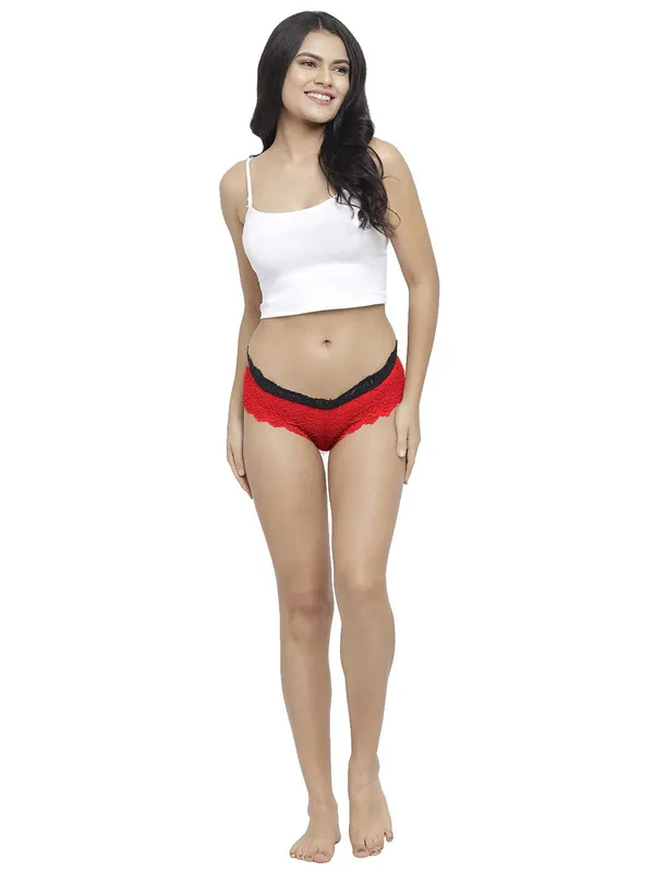 Red_Strechable_Chee_Lace_Bii_Brief_Panty_For_Women
