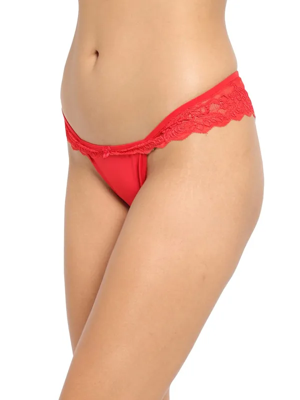 Red_Lace_Trim_G-String_Thong_Panty_For_Women