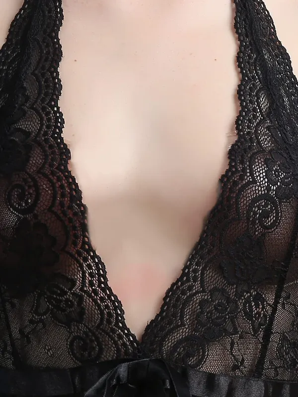 Black_Lycra_Lace_Side_Cut_Leotard_Teddy_Bodysuit_For_Women