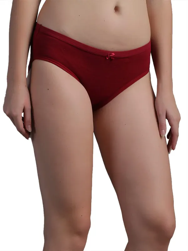 Maroon_Cotton_Hipster_Brief_Panty_For_Women