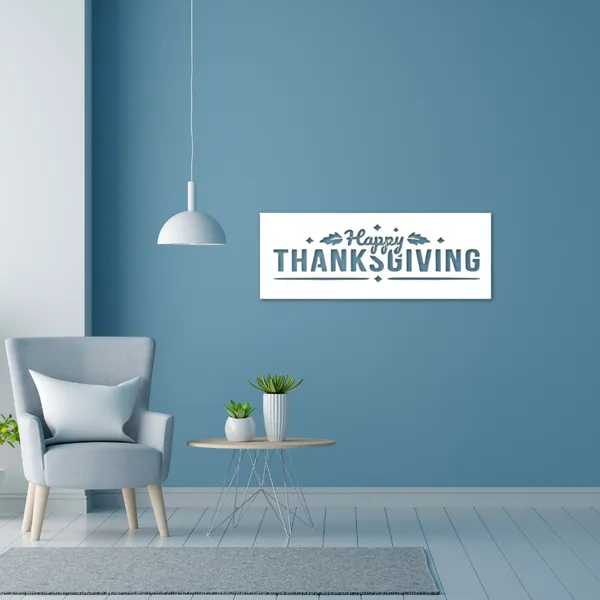 Metal_Wall_Art_for_Home_Decoration|Happy_Thanksgiving_|White