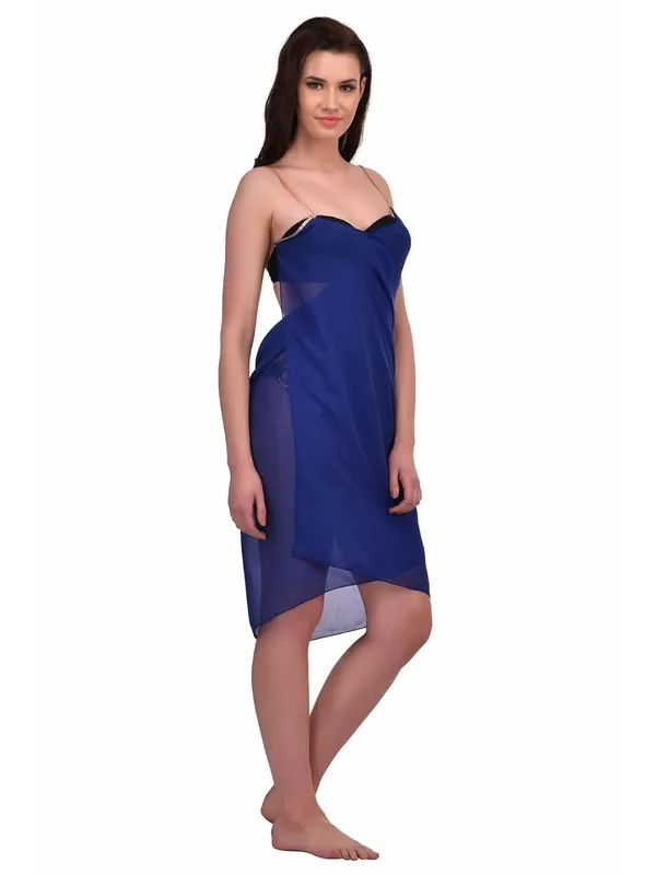 NavyBlue_Georgette_Cover_Up_Wrap_Beach_Sarong_For_Women