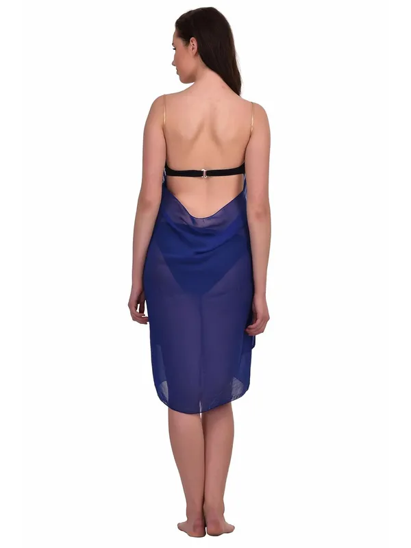 NavyBlue_Georgette_Cover_Up_Wrap_Beach_Sarong_For_Women