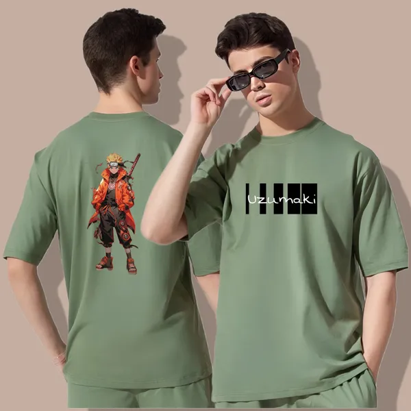 Green_Oversized_Printed_Half_Sleeve_Cotton_T-Shirt_For_Men