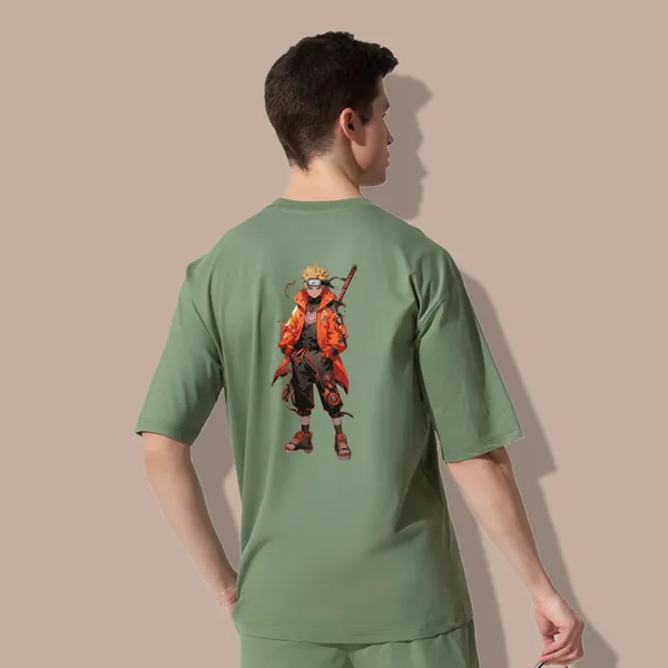 Green_Oversized_Printed_Half_Sleeve_Cotton_T-Shirt_For_Men