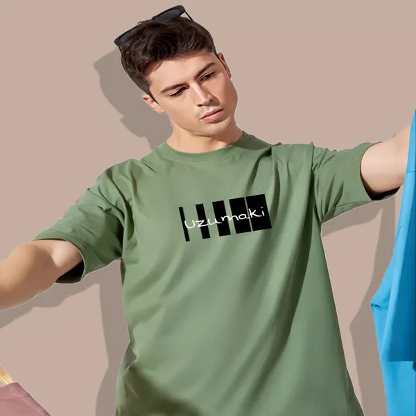 Green_Oversized_Printed_Half_Sleeve_Cotton_T-Shirt_For_Men