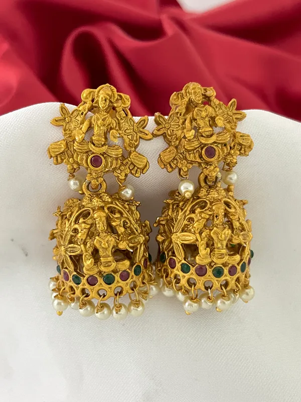 NAVKAR Nakshi Lakshmi Mattal Jhumka Price in India Buy NAVKAR Nakshi Lakshmi Mattal Jhumka online at undefined