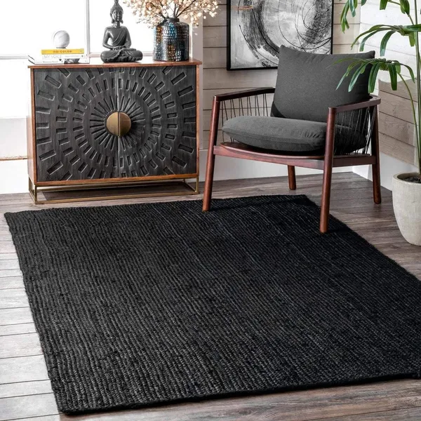 Natural_Jute_Rugs_Black_Carpet_Traditional_Braided_Reversible_Carpet