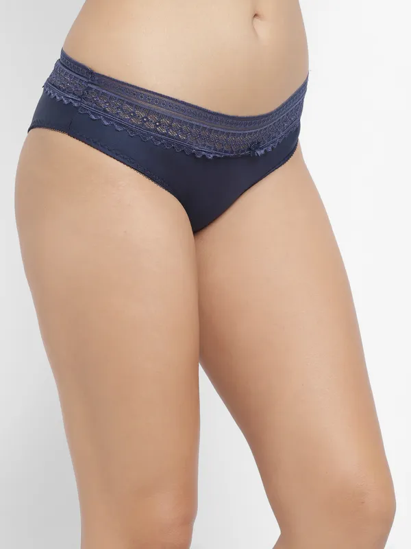 NavyBlue_Lycra_Lace_Edges_Hipster_Brief_Panty_For_Women