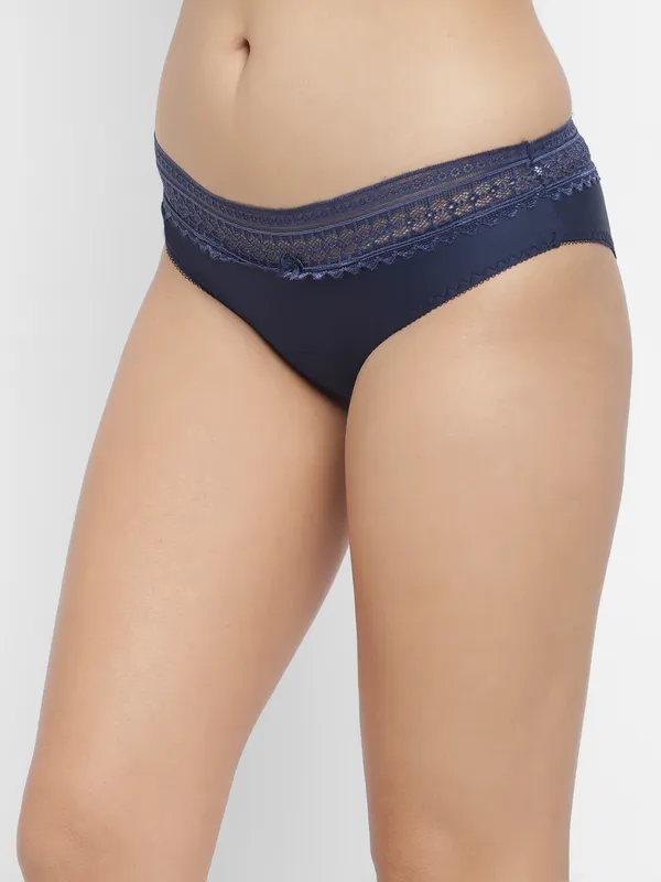 NavyBlue_Lycra_Lace_Edges_Hipster_Brief_Panty_For_Women