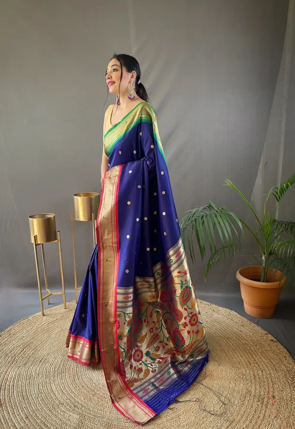 Navy_Blue_Paithani_Silk_Woven_Saree