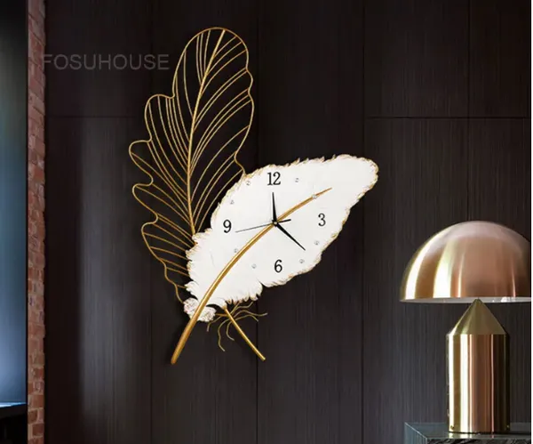 Golden_&_White_Iron_Premium_&_Elegant_Rust_Free_Wallclock_Of_(18_X_28)_In