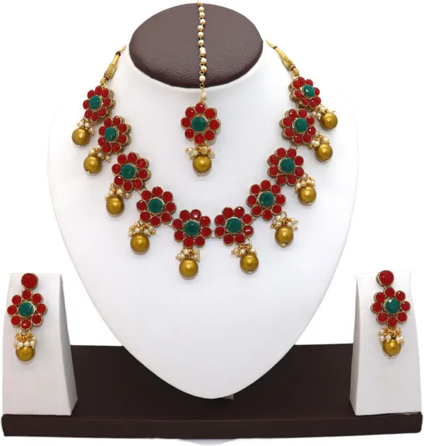 Red_Alloy_Copper_Jewellery_Set_For_Women