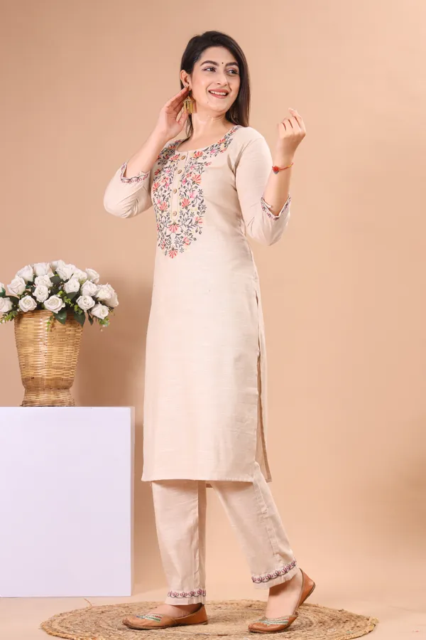 Beige_Handloom_Cotton_Salwar_Kurta_Dupatta_For_Women