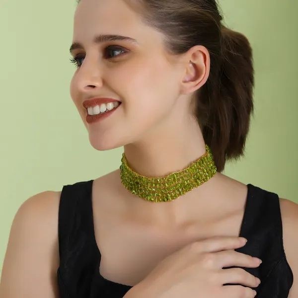 Green_Fancy_Beaded_Croshe_Choker_For_Women