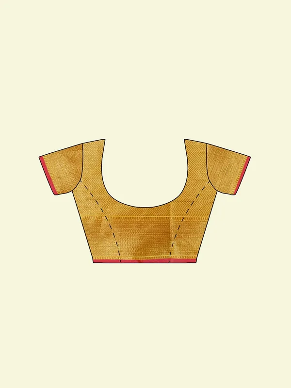Yellow_Cotton_Blend_Banarasi_Sarees_For_Women