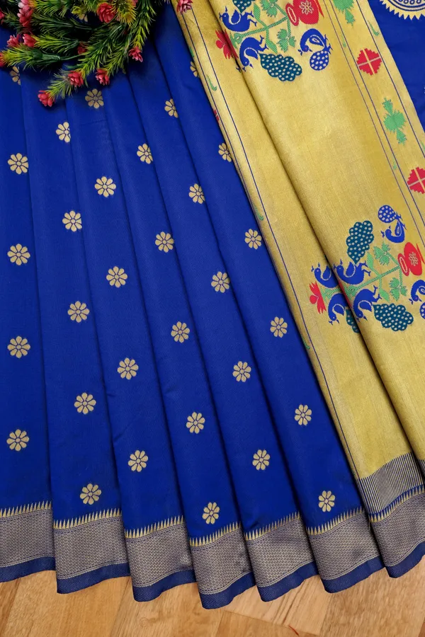 Blue_Woven_Kanjivaram_Silk_Saree_with_Saree_Cover