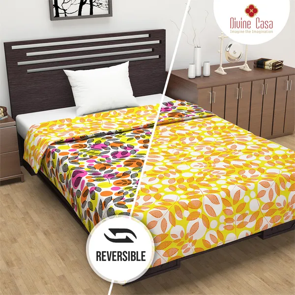 Floral_Single_Dohar_for_AC_Room_(Polyester,_Pink_and_Yellow)