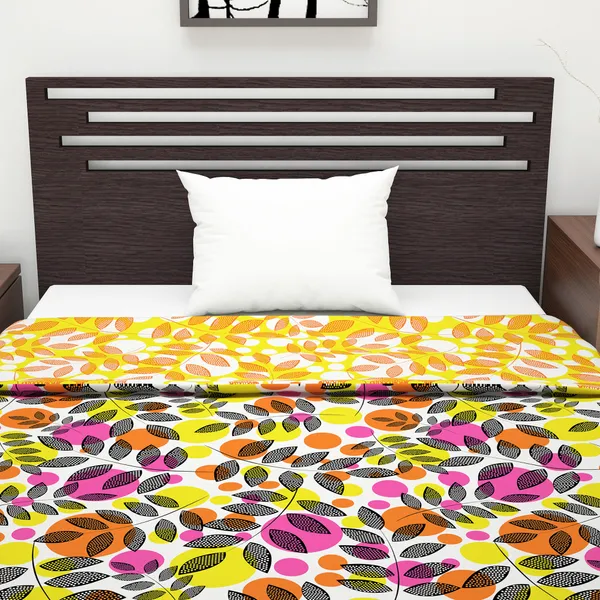Floral_Single_Dohar_for_AC_Room_(Polyester,_Pink_and_Yellow)