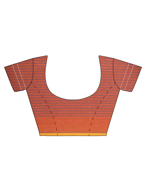 Orange_Cotton_Blend_Banarasi_Sarees_For_Women