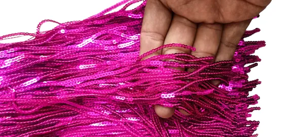 Hot_Pink_Sequince_Premium_Lace_For_Women