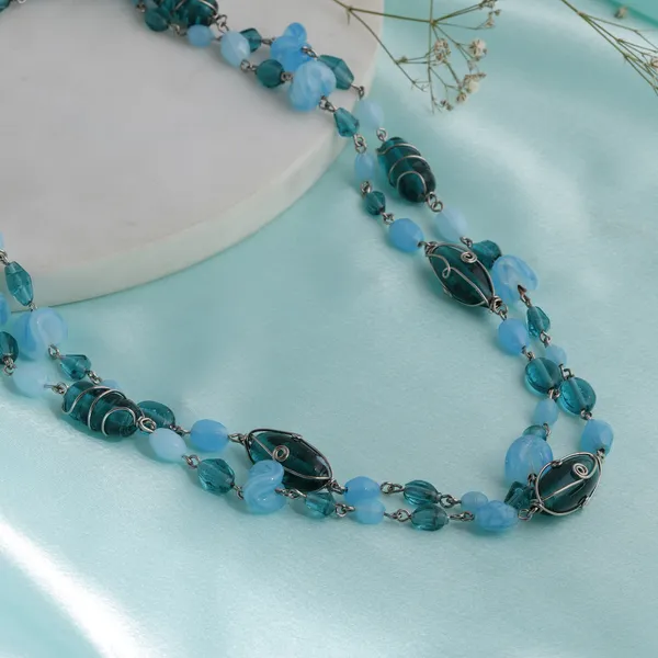 Turqouise_Beaded_Fancy_Long_Necklace_For_Women