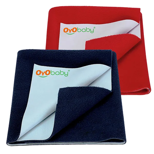 Waterproof_Baby_Bed_Protector_Dry_Sheets_For_New_Born_Babies_|_Reusable_Mats_|_Cot_&_Bassinet_Gift_Pack_(Dark_Sea_Blue_+_Red),Small_(70Cm_X_50Cm)