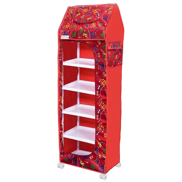 OYO BABY Multipurpose 6 Shelve Baby Wardrobe Unbreakable Material Foldable Wardrobe Almirah Kids Cupboard Red Price in India Buy OYO BABY Multipurpose 6 Shelve Baby Wardrobe Unbreakable Material Folda...