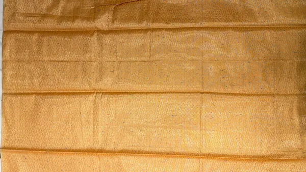 Humairah_Presents_Gold_Art_Silk_Golden_Floral_Zari_Jaal_with_Banarasi_Floral_Zari_Border_with_Gold_Blouse