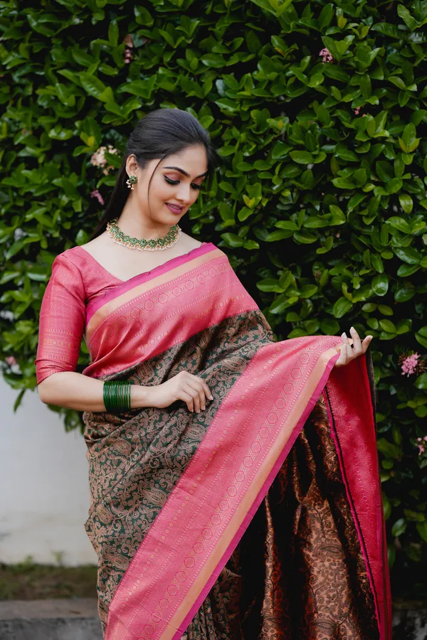 DARK_GREEN_PURE_BANARASI_SAREE