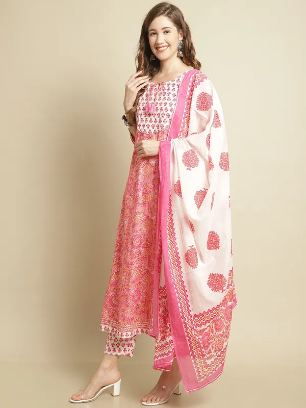 Pink_Pure_Cotton_Floral_Anarkali_Flair_Suit_Set