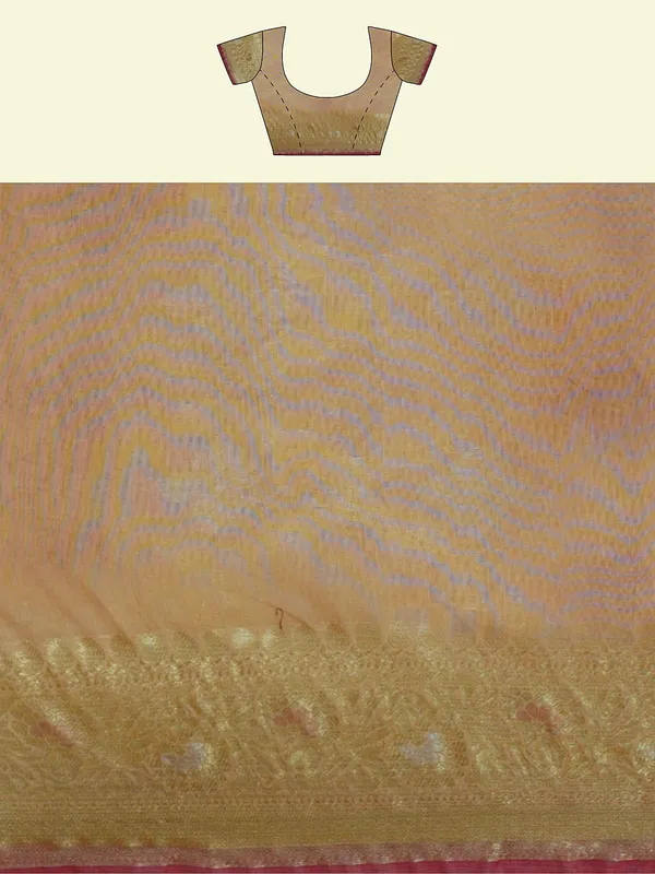 Beige_Cotton_Silk_Banarasi_Sarees_For_Women