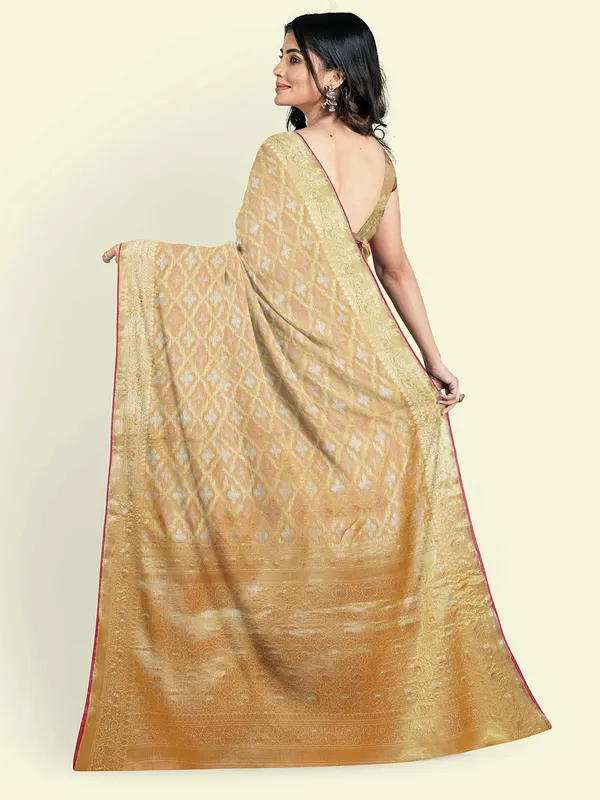 Beige_Cotton_Silk_Banarasi_Sarees_For_Women