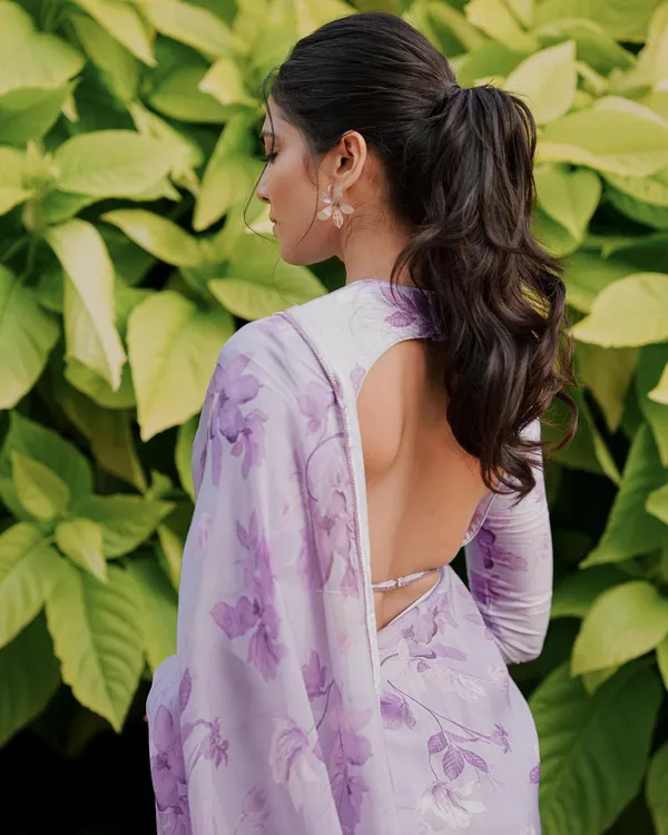 Amaya_Lilac_Floral_Printed_Organza_Saree