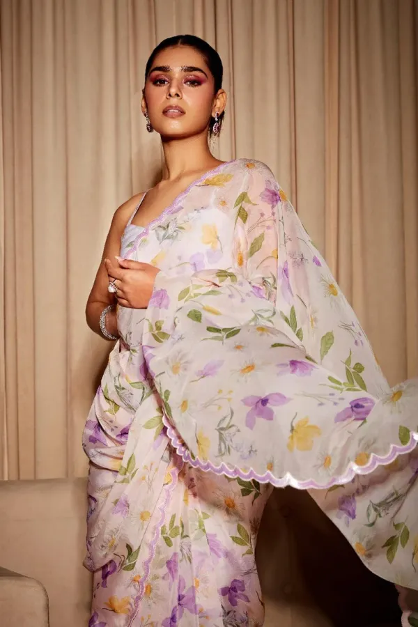 Alina_Baby_Purple_Floral_Printed_Organza_Saree