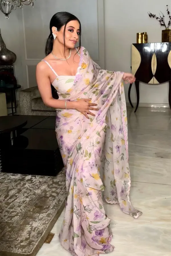 Alina_Baby_Purple_Floral_Printed_Organza_Saree