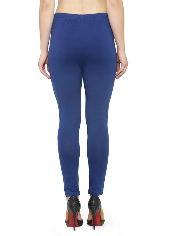 RoyalBlue_Cotton_Strechable_Sny_Fit_Ankle_Length_Leggings_For_Women