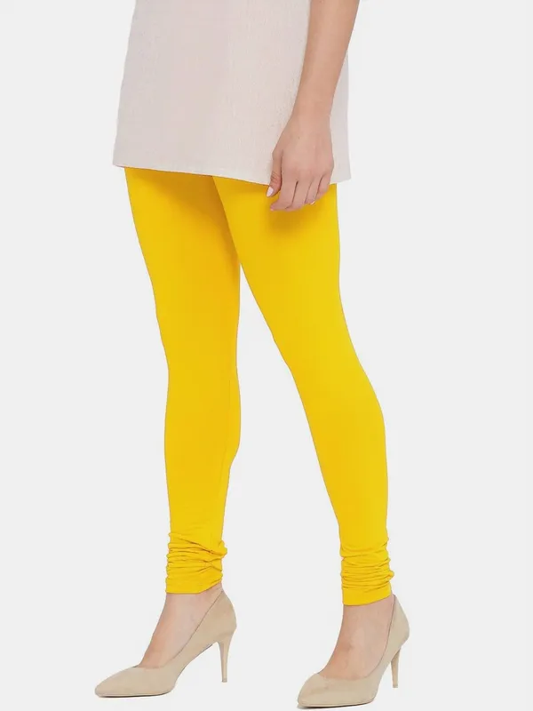 Pink_Cotton_Strechable_Churidar_Full_Length_Leggings_For_Women