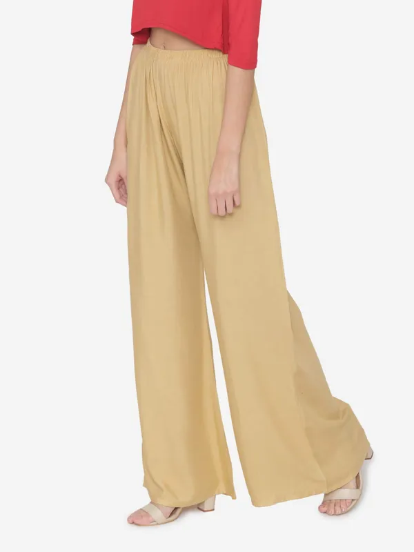 Beige_Rayon_Wide_Leg_Ethnic_Wear_Palazzo_Pant_For_Women