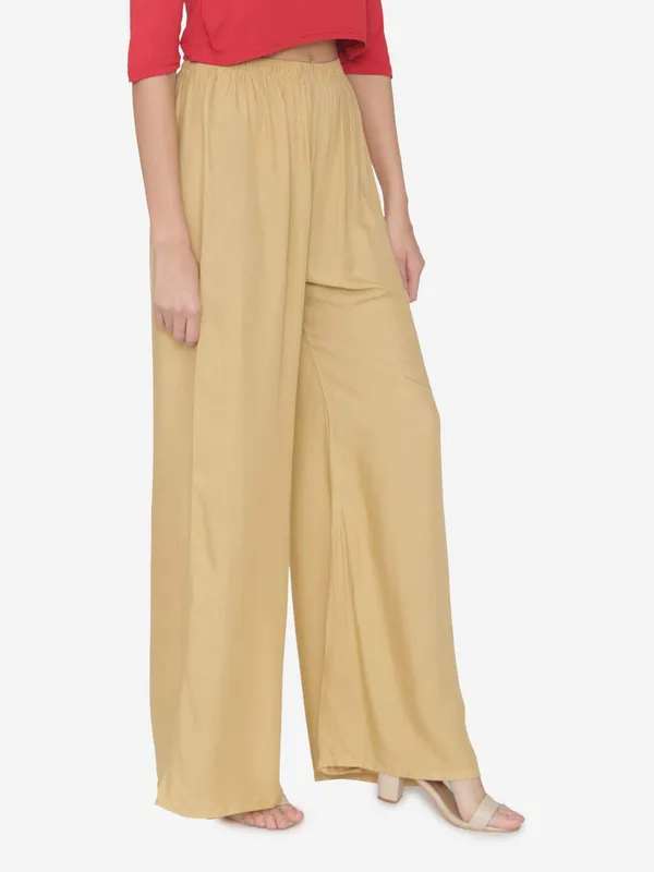 Beige_Rayon_Wide_Leg_Ethnic_Wear_Palazzo_Pant_For_Women