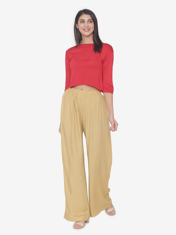 Beige_Rayon_Wide_Leg_Ethnic_Wear_Palazzo_Pant_For_Women